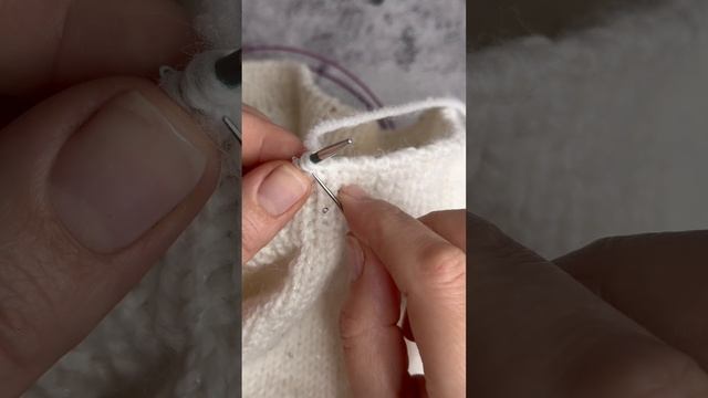 Самый простой способ как закрыть петли резинки 1*1 при помощи иглы