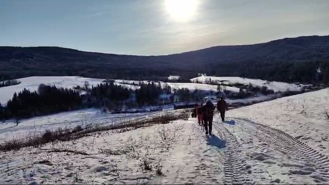 Спуск с горы с Галиной 15.12.24.