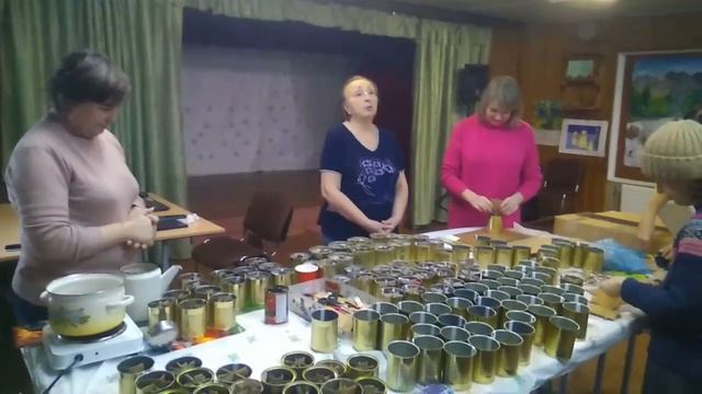 Изготовление окопных свечей д.Аверкиево.