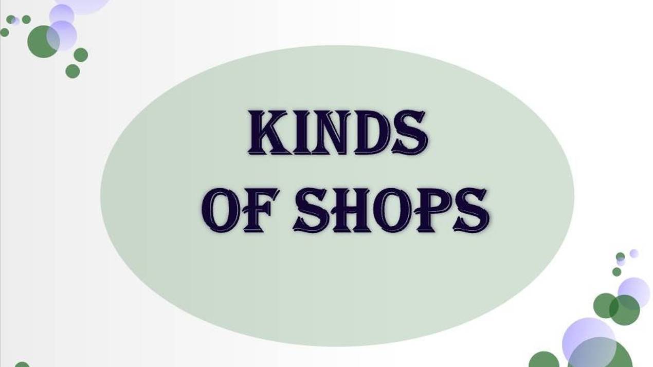 Types of Shops – English Vocabulary