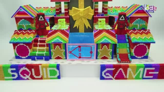 Магнитные шарики - ИГРА В КАЛЬМАРА! В Секретном Доме Есть Игровая Площадка Из Магнитных Шариков