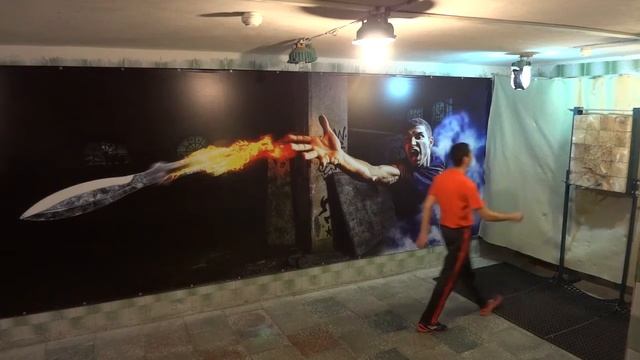 Безоборотное импульсно-волновое метание ножа. Наиль Ахмаду. Упражнение 3