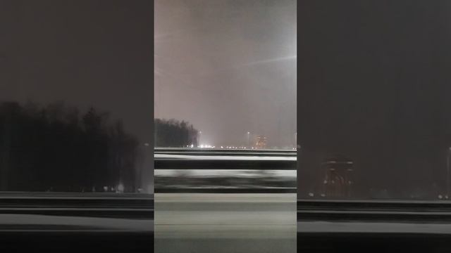 Парк Патриот Зима Метель Вид с Минского ш.