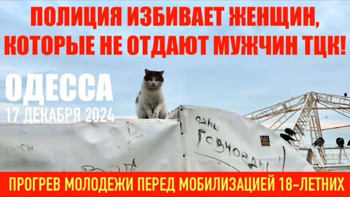 ОДЕССА 17 ДЕКАБРЯ 2024. ПОЛИЦИЯ ИЗБИВ@ЕТ ЖЕНЩИН, КОТОРЫЕ ЗАСТУПАЮТСЯ ЗА МУЖЧИН😡 ПРИЗЫВ 18-ЛЕТНИХ.