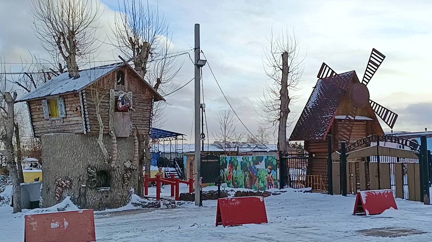 Магнитогорск, парк отдыха Лукоморье на реконструкции (14.12.2024)