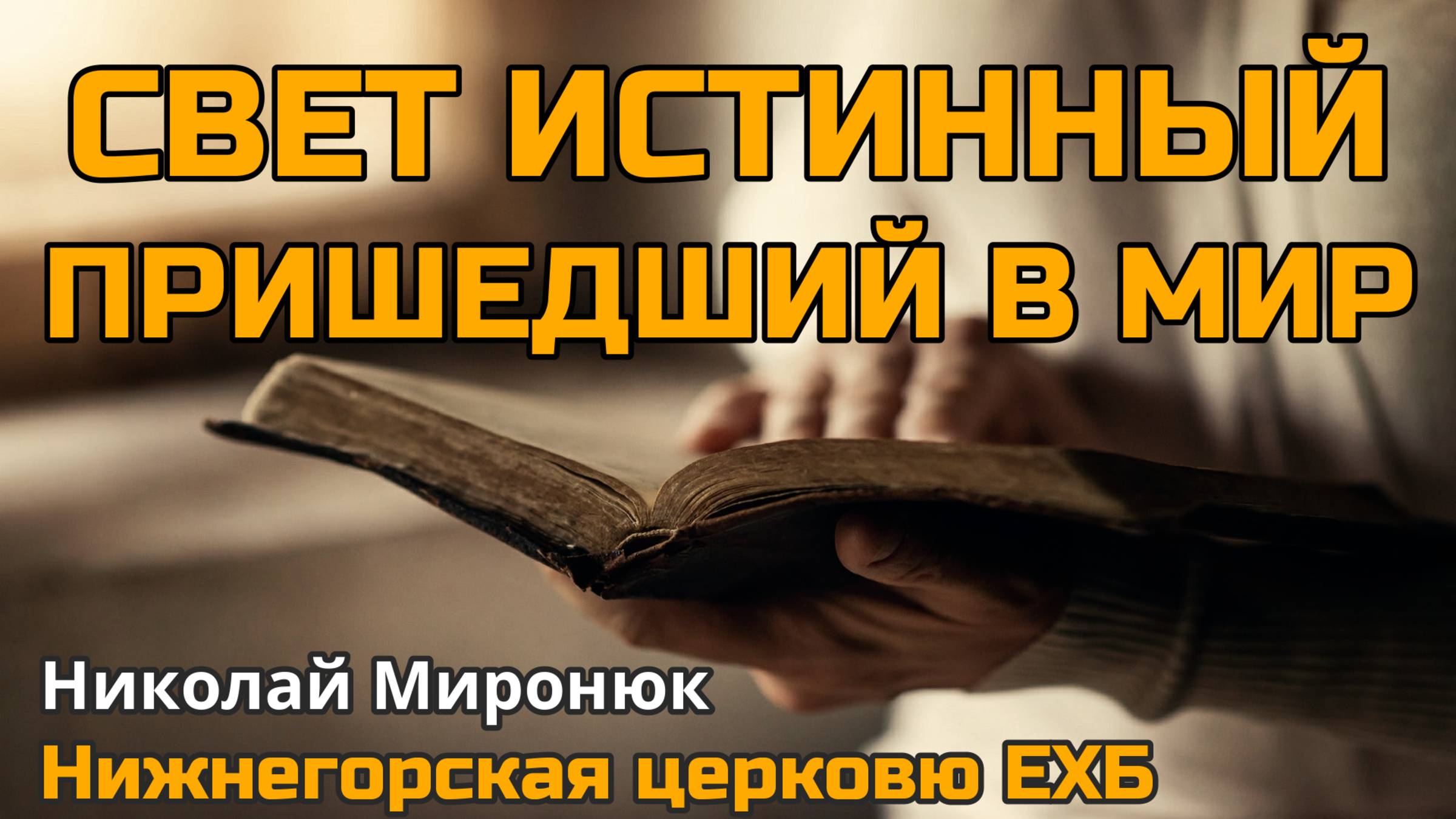 Свет истинный пришедший в мир (Николай Миронюк)
