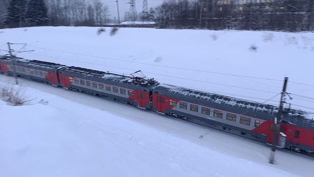 Электричка под ЭД9М сообщением Киров - Глазов 17.12.2024 год