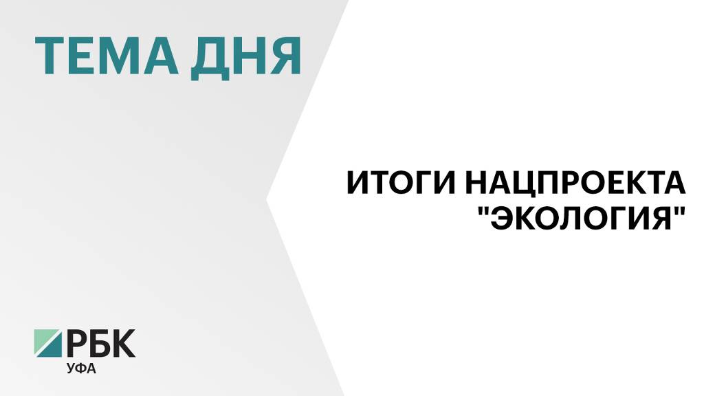 На реализацию в Башкортостане нацпроекта "Экология" за два года направили ₽2,4 млрд