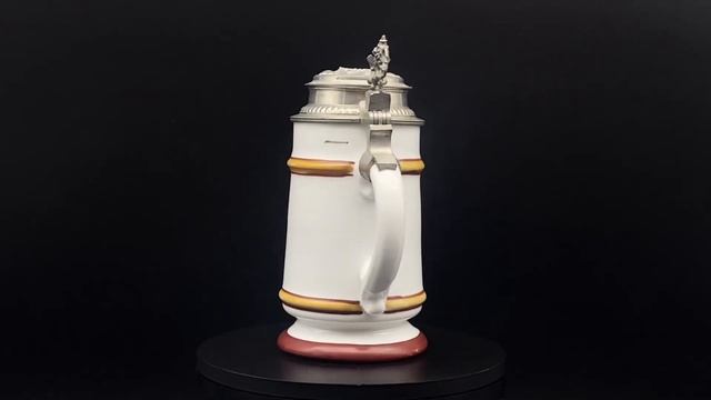 Пивная кружка ( bierkrüge) Антиквариат 1900 г, фарфор . "Предметы ремесла" Литофания Германия