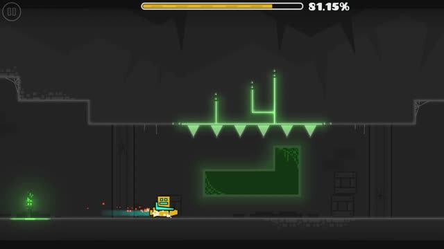 Geometry Dash, online level (Emerald Woods)