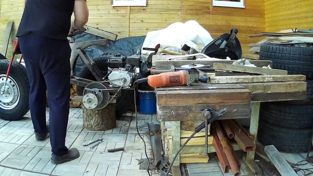 Trash-trike from improvised materials. Part 13. Трэш-трайк из подручных материалов. Часть 13.