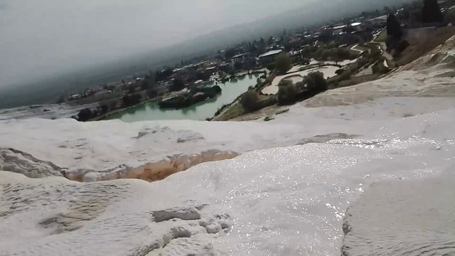 Рamukkale, Памуккале, Турция, теплые источники, кальциевые горы.