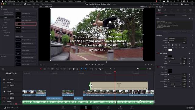 126 - Scroll Text in DaVinci Resolve Tips and Techniques