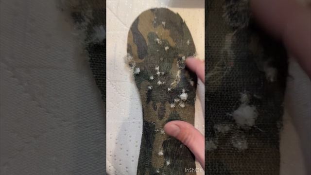 Кевларовые стельки , результат отстрела