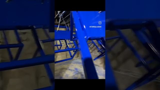 Покраска металлоконструкций в синий глянец ⚙️🔥