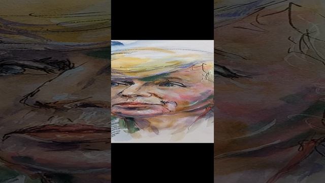 Валентина Леонтьева. Акварель. Портрет