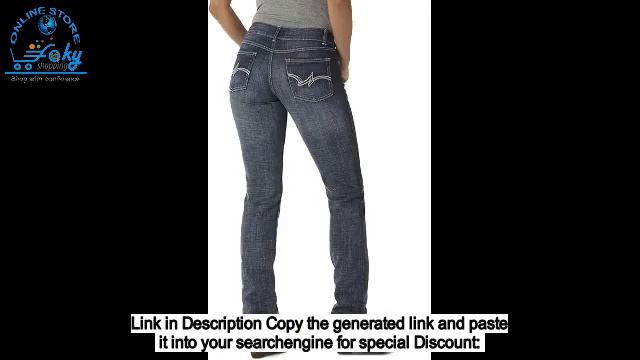 Wrangler Women's Aura Regular Rise Stonewash Stretch Denim with Embroidered Pocket#shortvideos