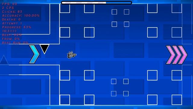 Speed Racer Layout By PERROELBUG 100% + клики | Geometry Dash 2.2 | АЙДИ: 62929565 | 2 монетки