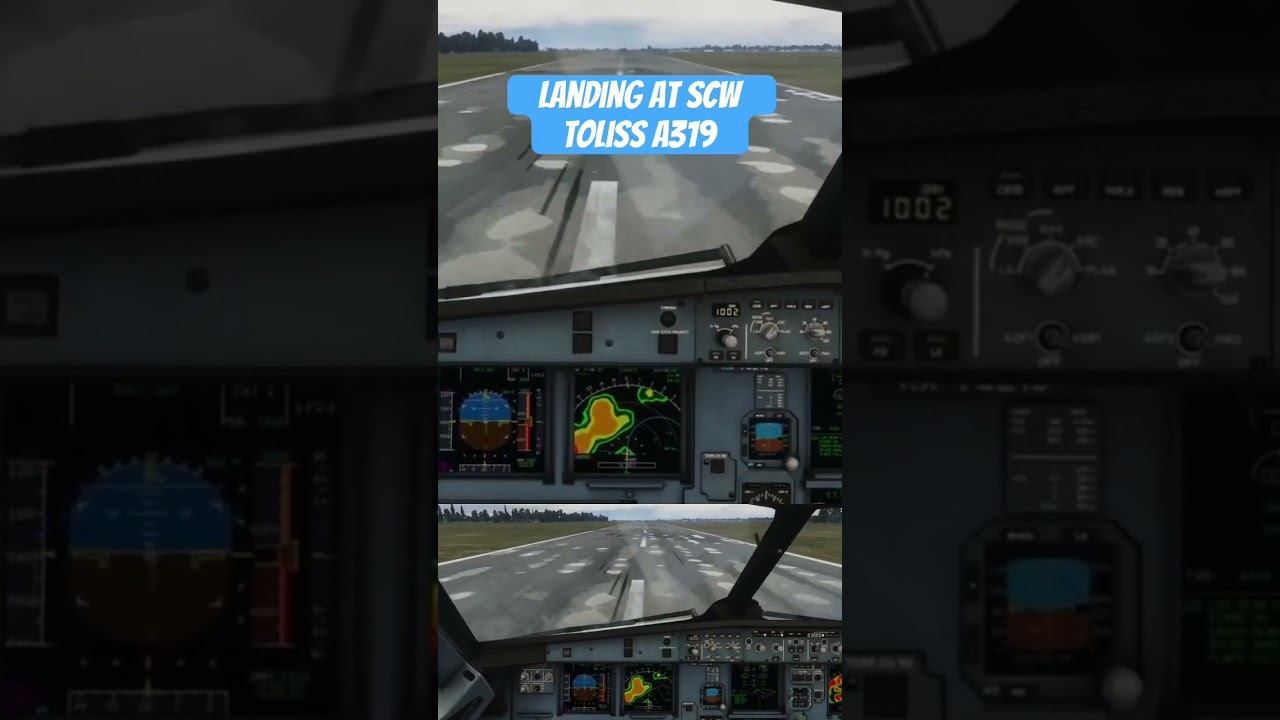 X-Plane 12 | ToLiss A319 | Landing at SCW (UUYY) #xplane12 #shorts