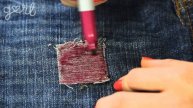 3 Denim DIYs: Distressing Jeans, Patterned Pockets & More! - Do It, Gurl
