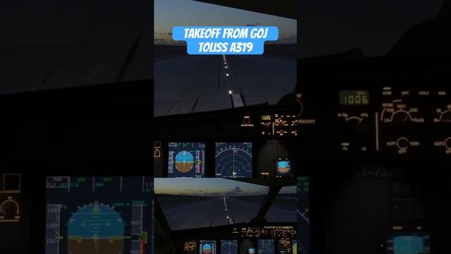 X-Plane 12 | ToLiss A319 | Takeoff from GOJ (UWGG) #xplane12 #shorts