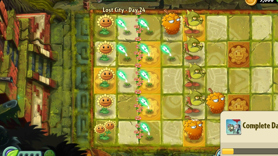 День 24 Затерянный город (Lost City) Plants vs Zombies 2