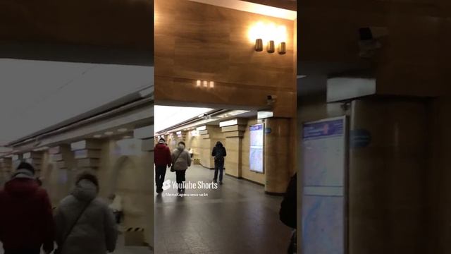 Санкт-Петербург. 17.12.2024. Станция метро «Спасская». Посадочная платформа.