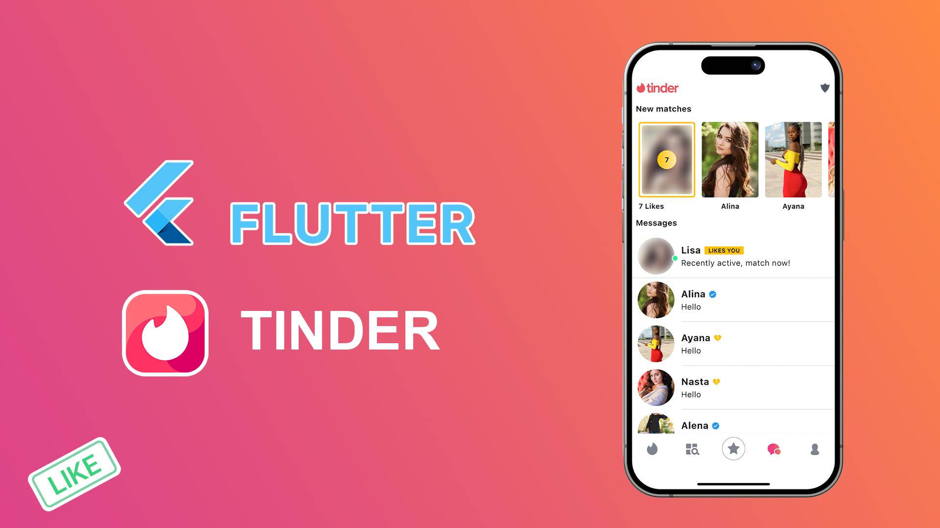 🔥 Flutter Tinder Clone - Build the Chats Screen (UI Tutorial)