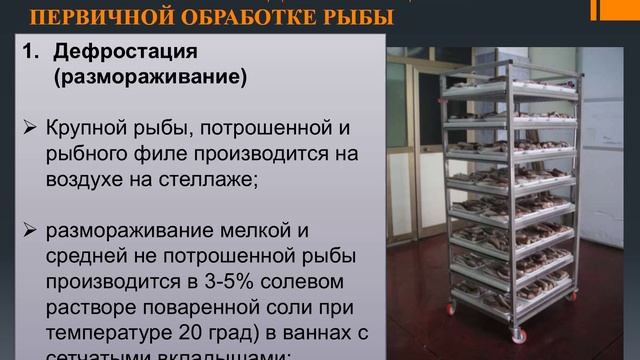 Организация работы рыбного цеха предприятия с полным производственным циклом
