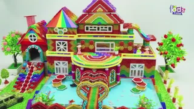 Магнитные шарики - Вилла Build Pet Resort Property с Мостом Через Озеро