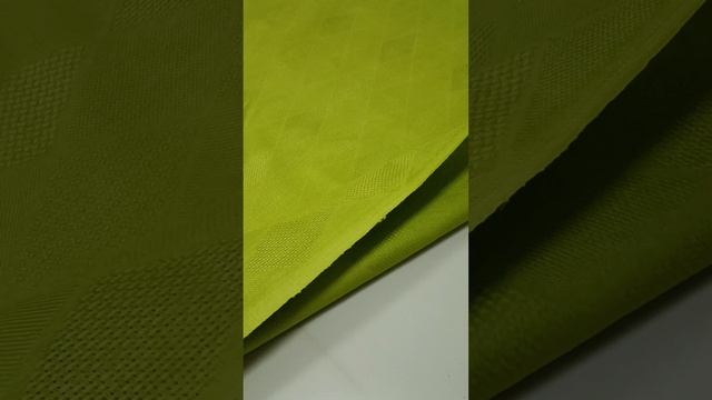 Ткань скатертная , льняная, жаккард  Ромбы , ярко зеленый .