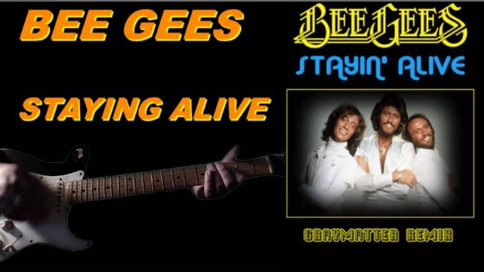 BEE GEES - STAYING ALIVE guitar cover lesson by SAKIS KOTSIALIS