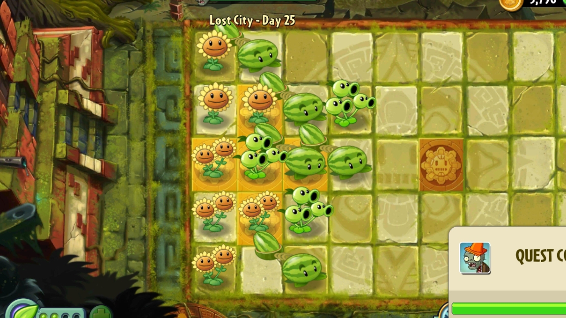 День 25 Затерянный город (Lost City) Plants vs Zombies 2