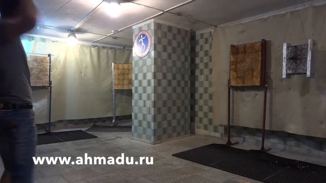 Безоборотное импульсно-волновое метание ножа. Наиль Ахмаду. 4 стенда.