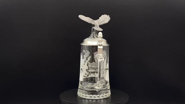 Редкая хрустальная коллекционная пивная кружка Германия. " Орел"