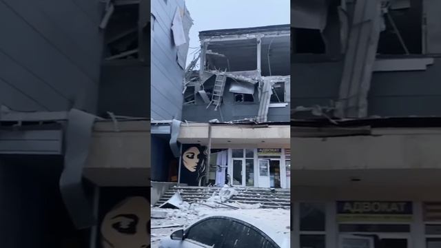 Удар по зданию бывшего завода Гамма в Запорожье 💥🇷🇺👊