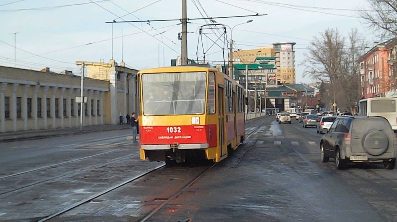 Трамвай Tatra T6B5SU-1032. Покатушки по Барнаулу.