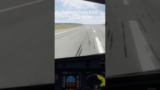 X-Plane 12 | ToLiss A319 | Takeoff from KGD (UMKK) #xplane12 #shorts