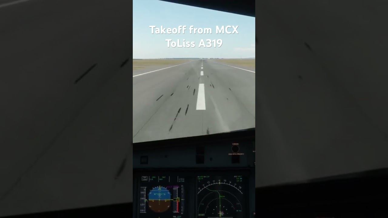 X-Plane 12 | ToLiss A319 | Takeoff from MCX (URML) #xplane12 #shorts