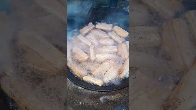 Сало, колбаски, огонь природа #готовимвкусно #готовимдома #мангал #огонь #сало #shorts