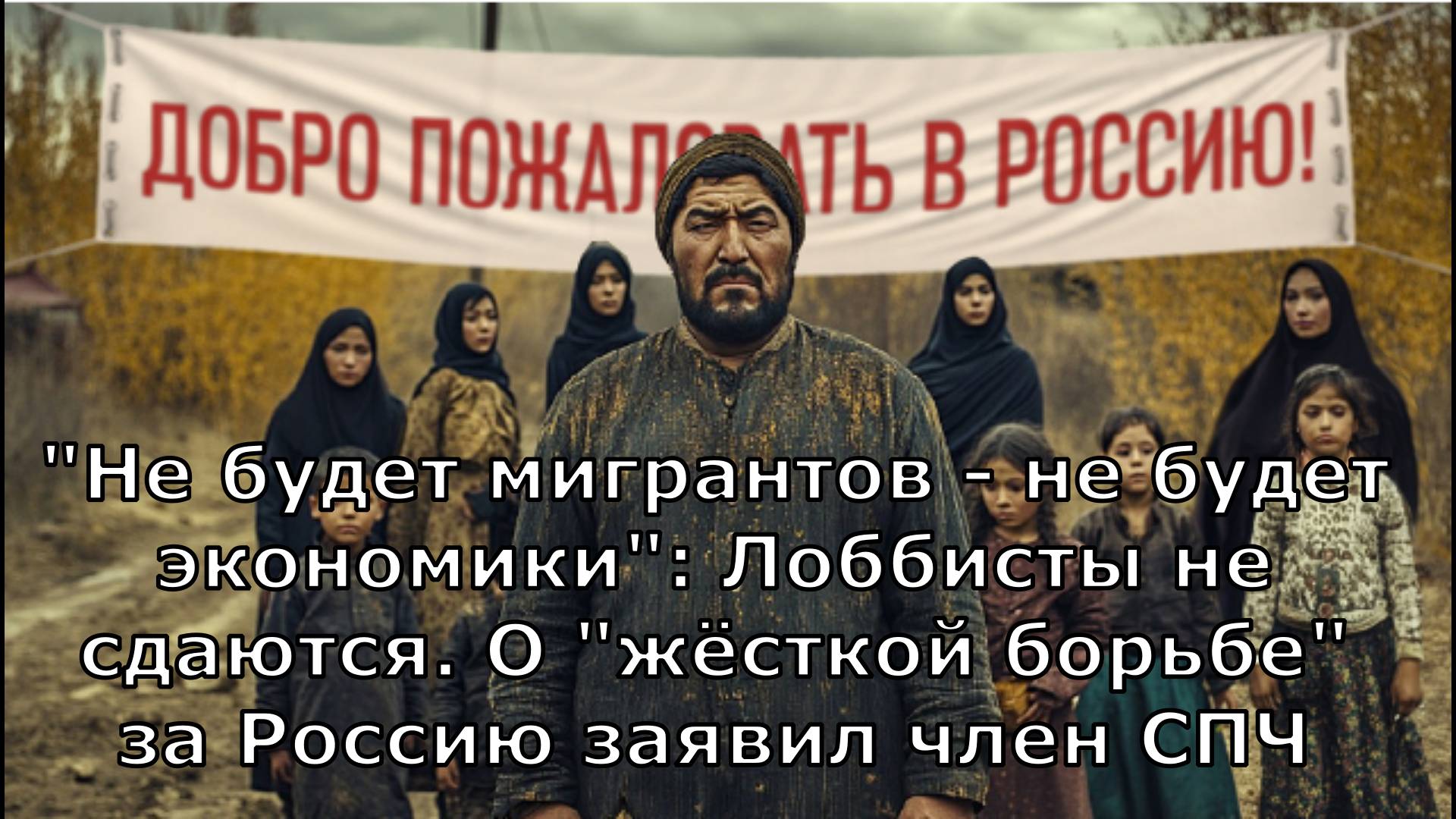 "Не будет мигрантов - не будет экономики": Лоббисты не сдаются. О "жёсткой борьбе" за Россию заявил