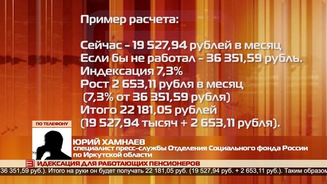 Индексация для работающих пенсионеров 16.12.2024