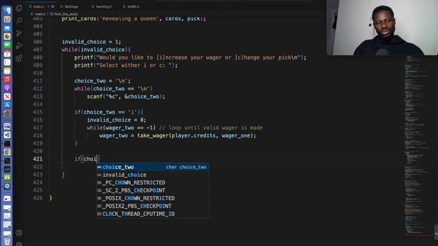 Find the Ace Function, Final & Debug: C Programming Tutorial Build a Game  #5