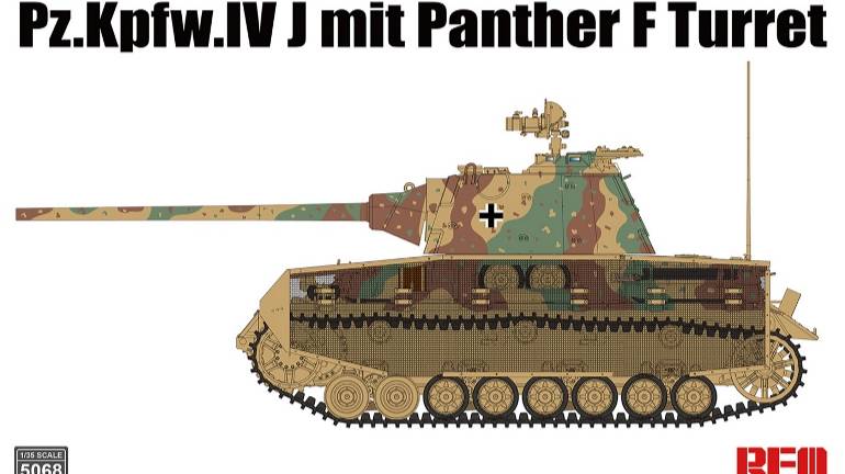 Распаковка Rye Field Model 1 35 RM-5068 Pz.Kpfw.IV Ausf.J mit Panther F Turret