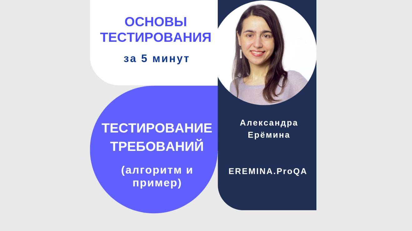 Основы тестирования за 5 минут: тестирование требований (алгоритм и пример)