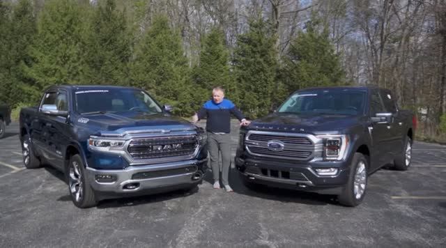 2021 Ford F-150 Limited vs. 2021 Ram 1500 Limited Сравнение люксовых пикапов (1)