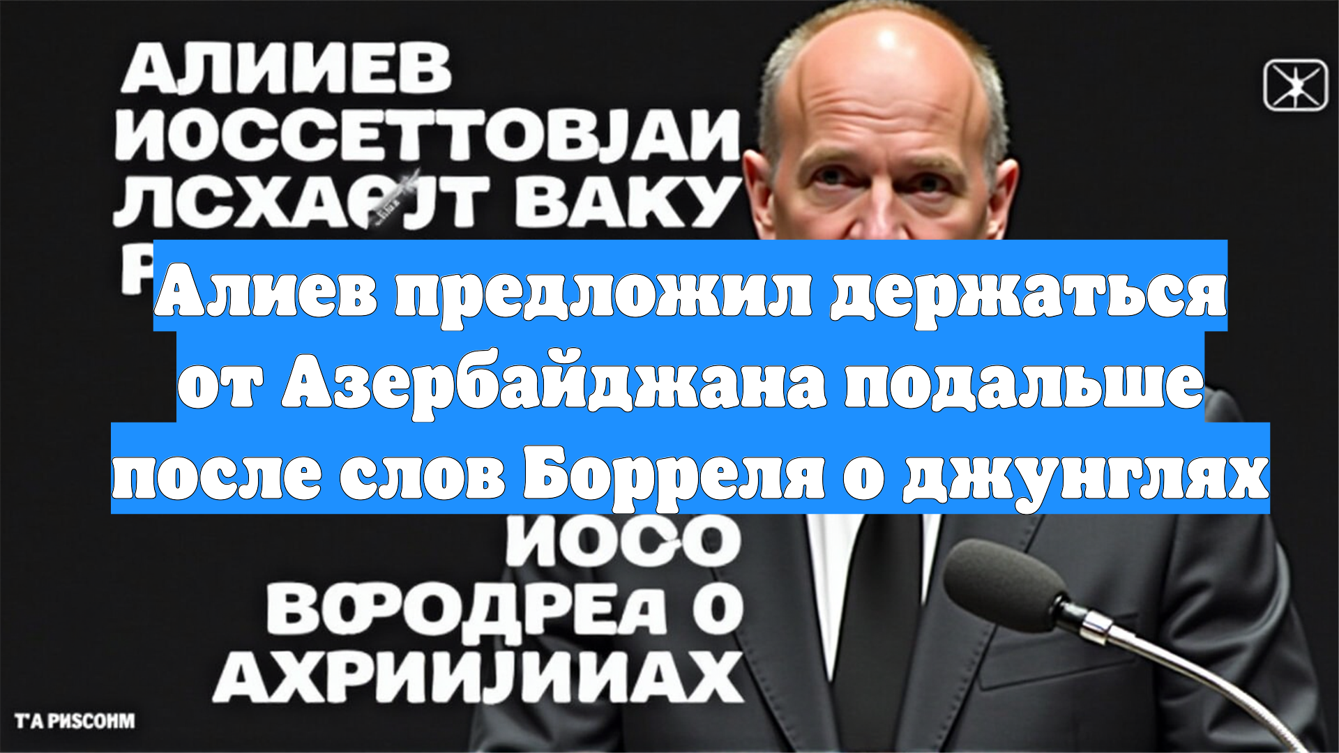 Алиев предложил держаться от Азербайджана подальше после слов Борреля о джунглях