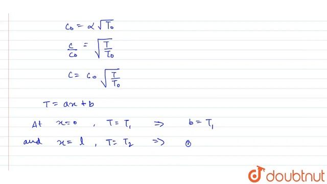 How long will it take for sound waves to travel the distance l between points A and B if the air...