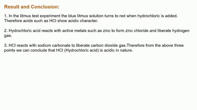 Studying the properties of acids and bases (HCI & NaOH) on the basis of their reaction Zinc metal.