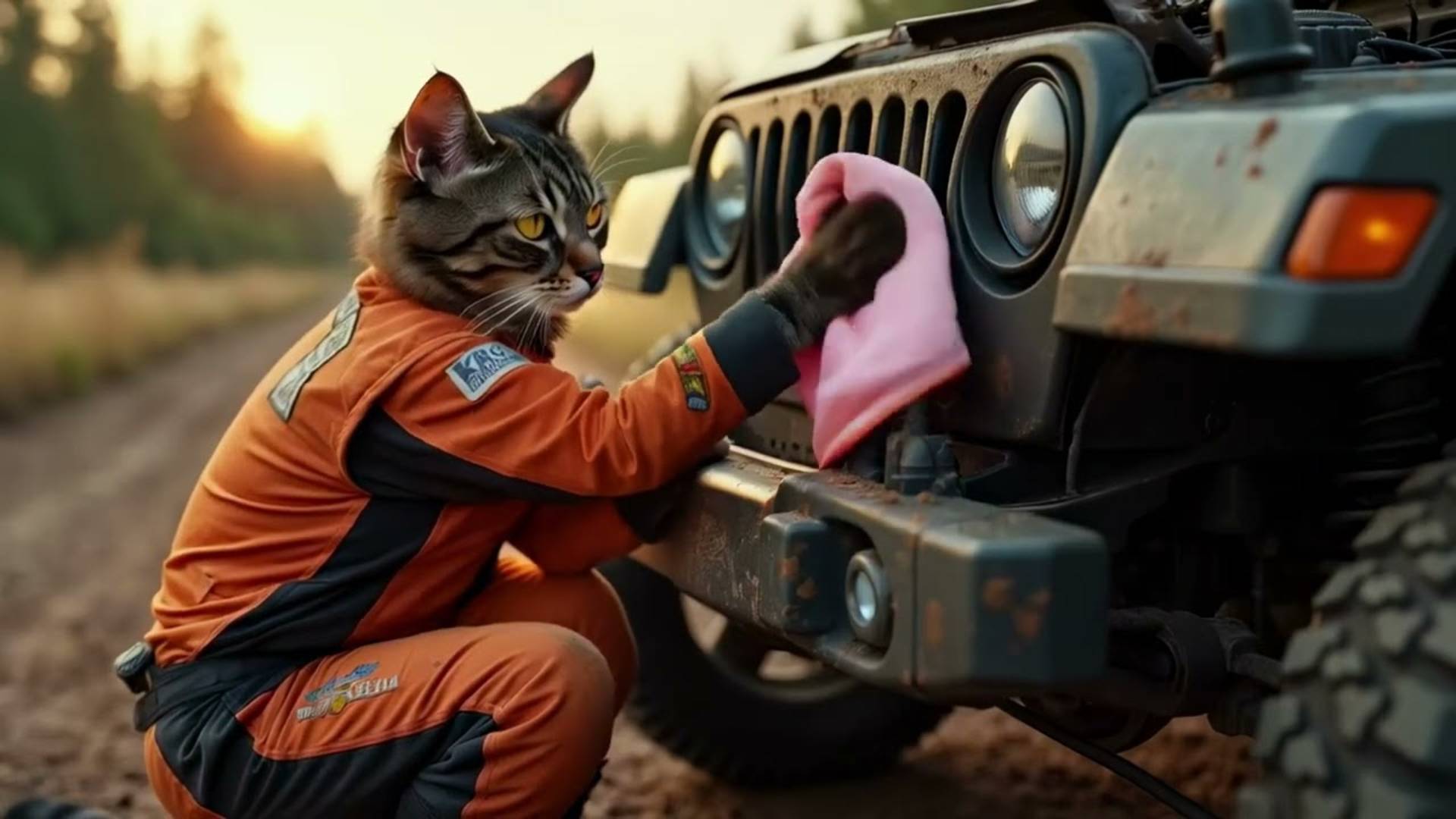 Поездка на природу с Cat Racer - Кантри-песня